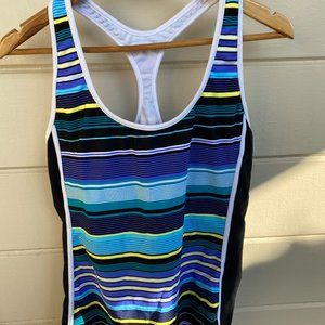 BRAND NEW Blue Body Suit Swim Rash Guard Top 2X